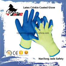 10g Algodão Palm Latex Crinkle Finish Coated Safety Work Glove